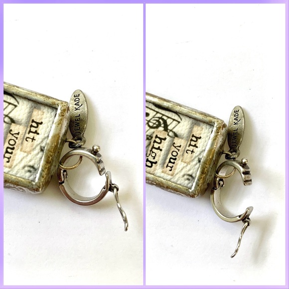 Jewel Kade Treble Clef two sided silver shadowbox large charm pendant - Picture 9 of 16